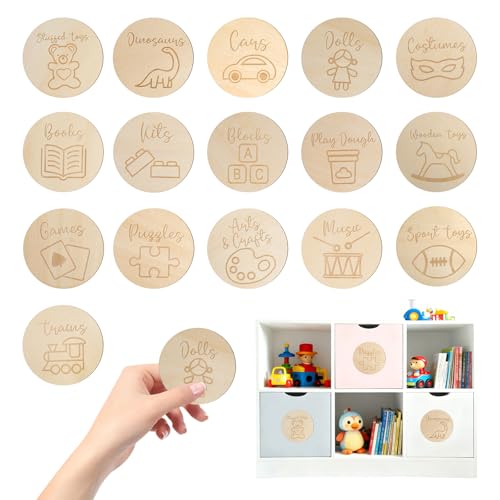 16 pegatinas de madera para habitación infantil con puntos de para estanterías IKEA Trofast Boxeo, caja de juguetes