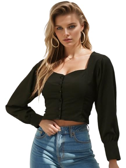 Image of Rare Women Casual Green Colour Sweetheart Neck Floral Regular Top