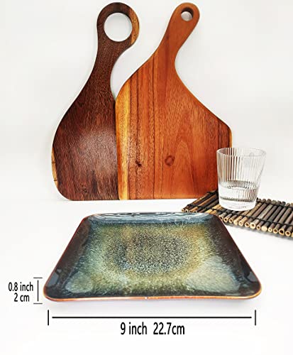 Jinsongdafa Ceramic Dinner Plates Set Of 4, Main Dish For Steak, Bread, Risotto, Pasta, Salad, Microwave, Oven And Dishwasher Safe, Scratch Resistant (9 Inch) #TOP1