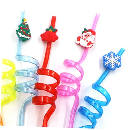 Pitillos desechables para fiesta navideña, 10 piezas miniatura 5