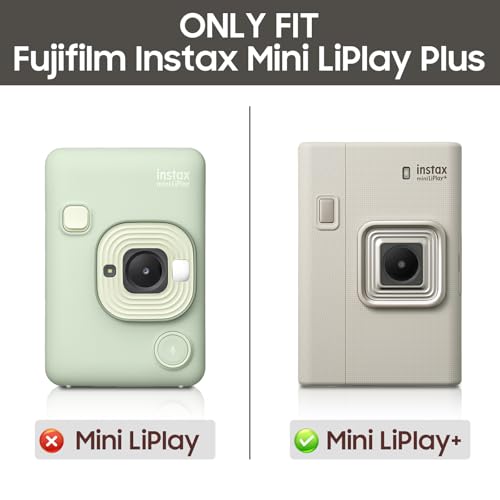 Funda Premium para Fujifilm Instax Mini LiPlay+ en Cuero Vegano Marrón miniatura 5