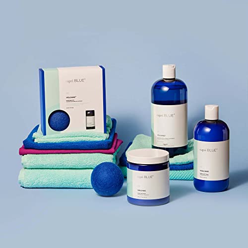 Capri Blue Volcano Dryer Ball Kit – includes 3 100% Wool Dryer Balls +1 Volcano Laundry Fragrance Oil – Reusable Dryer Balls Eliminate Wrinkles, Static & Lint – Cruelty Free & Non-Toxic Laundry Balls