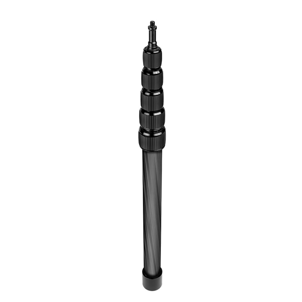 Andoer Brazo articulado para micrófono de Mano, Extensible, Poste articulado de Fibra de Carbono, Tornillo e Rosca de 1/4" con Agarre de Espuma, Negro, Moderno y Profesional