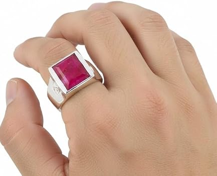 Amazon.co.jp: 55カラット 本物の宝石 スターリングシルバー リング