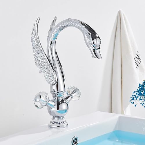 Robinet de salle de bain mélangeur rétro chrome pour évier vanité LWX