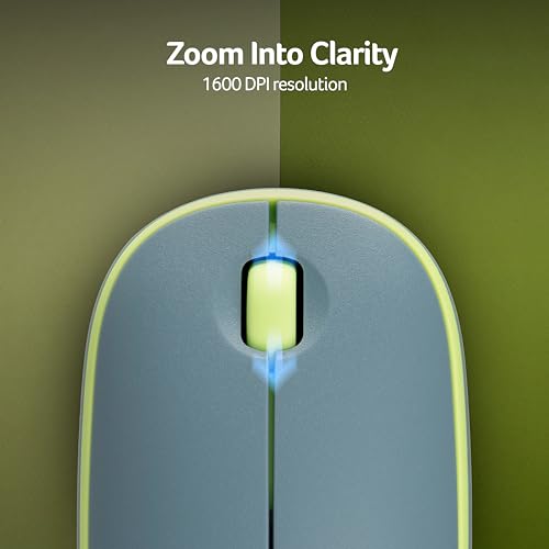 Image of Acer Bubble Wireless Mouse AMR100 | 2.4GHz Silent Click | 1600 DPI | Ergonomic | AA Battery | Win8 /10 /11 | Compact Lightweight Design | Color: Blue /Green