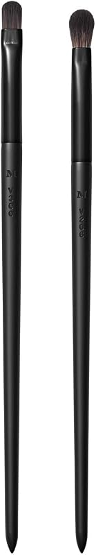Vegan Bold Eyeshadow Brush Crease Duo - Brochas de maquillaje veganas para fórmulas en polvo, crema y líquidas - Cerdas sintéticas de vanguardia - Incluye V206 y V300 (2 unidades)