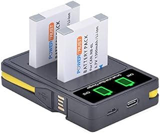 PowerTrust 2Pack NB-6L NB6L Battery with Charger for Canon PowerShot SX170 IS, SX240 HS, SX260 HS, SX270 HS, SX280 HS, SX500 IS, SX510 HS, SX600 HS, D10, D20, ELPH 500 HS, S90, S95, S120