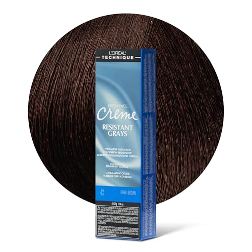 L'OREAL TECHNIQUE Excellence Crème Resistant Grays Permanent Hair Color - Max Coverage on Resistant