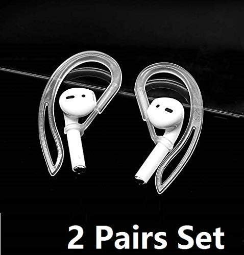 Ear Hook Compatible with AirPods Pro Compatible with AirPods 3/2/1 , JNSA Ear Hooks 4 PCS 2 Pairs for AirPod Pro/3/2/1, Transparent 2Pair