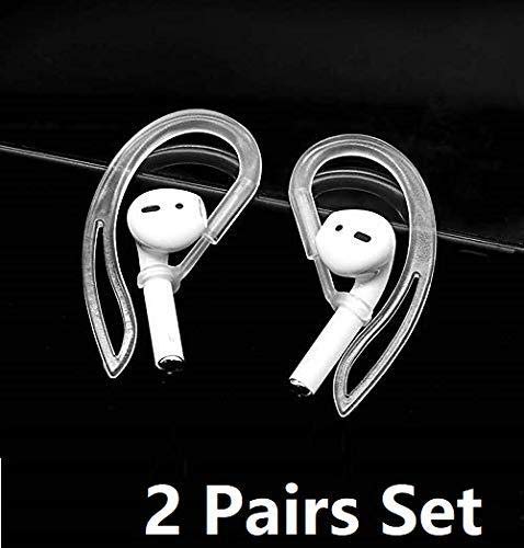 Gancho Clip Orelha Silicone Ear Hook Fone AirPods AirPods 1 e 2 (Transparente (incolor) ** 1 Par **)