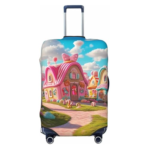 Candy Land Elastic Travel Luggage Cover, Washable Spandex Suitcase Protector, Anti-Scratch Fits 18-32 Inch