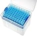 4E's USA 1250µL Pipette Tip - Universal Tips, RNase/DNase Free, Pyrogen Safe, Sterile Blue Pipette Tip, 96 Tips Racked