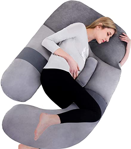 AMCATON 60 Inch Pregnancy Pillows for Sleeping (Gray)