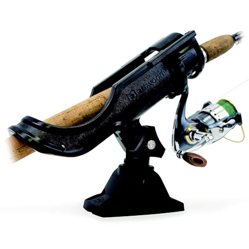 Attwood 5009-4 Heavy-Duty Adjustable Rod Holder with Combo Mount Black Finish