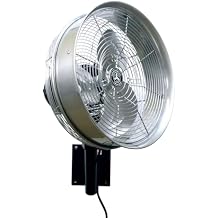 HydroMist Cabana Series Outdoor Oscillating Fan, 14" Stainless Steel