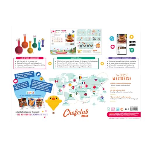 Chefclub Kids 012973 Set: Recipe Book Easy Cakes & Desserts with Chefclub Measuring Cups Child-friendly Baking Book Including Measuring Cups QR Codes for Video Recipes Baking for Children from 4 Years - Image 6