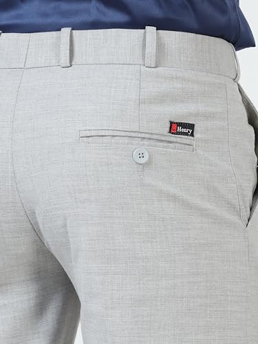 Image of Mc Henry Men's Solid Techno Flex 2-inch Waist Expandable Premium Luxurious Wrinkle Free Slim Fit Trousers