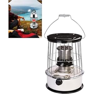 Kerosinekachelverwarmer, 6L Kerosinekachelbrander Niet-elektrische noodruimteverwarmers for gebruik binnenshuis, Verstelbare vlam