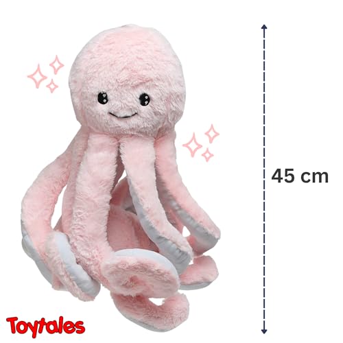 Image of TOYTALES Plush Giant Realistic Stuffed Z8 Octopus Animal Soft Toy, 45CM Pink