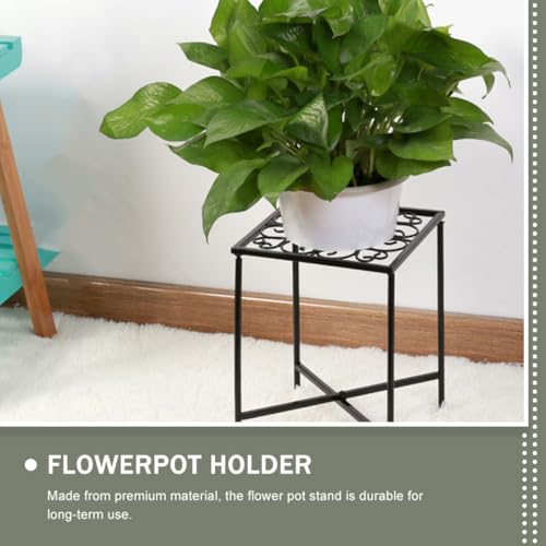 Étagère de rangement décorative en fer forgé noir durable - 4