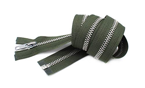 Ykk Sale 30" Jacket Zipper 5 Aluminum Metal Medium Weight ~ Separating ~ 567 Olive Green (1 Zipper/Pack) #TOP1
