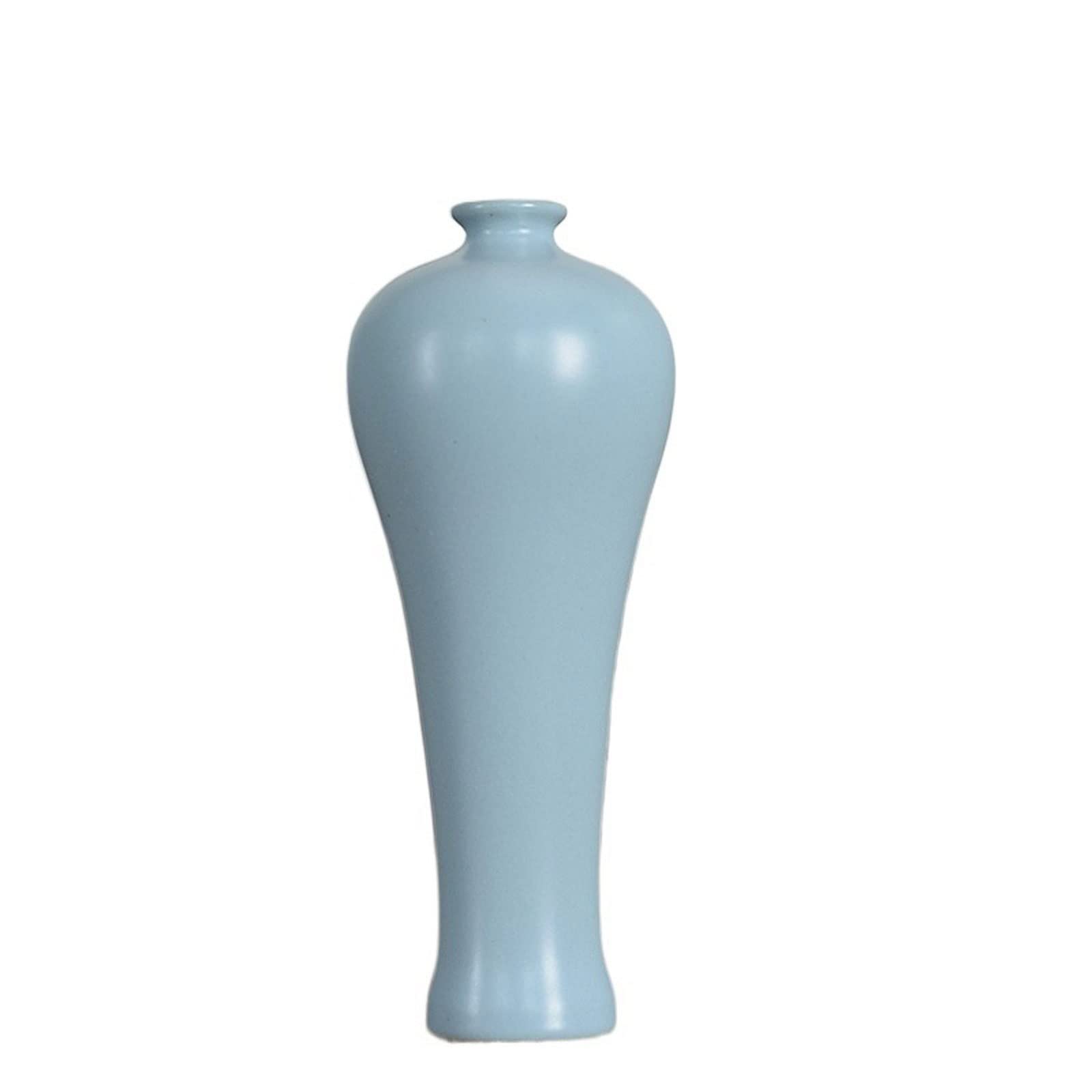 Vase en céramique bleu frais pour décoration de maison et composition florale