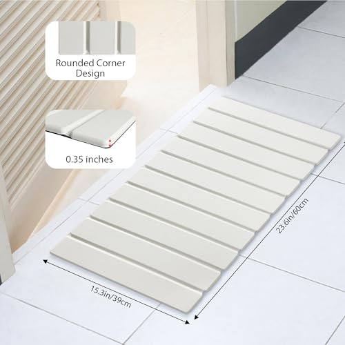 Foldable Stone Bath Mat Quick Drying Diatomaceous Earth Rubber Backing by ZumenDa - Used condition - Image 4