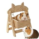 Genérico Escondites para Hámster,Juguetes De Madera para Animales Pequeños Seguros para Masticar,Hamaca para Animales Pequeños - para Mascotas como Jerbo, Ratón, Chinchilla Enana, Hurón Y