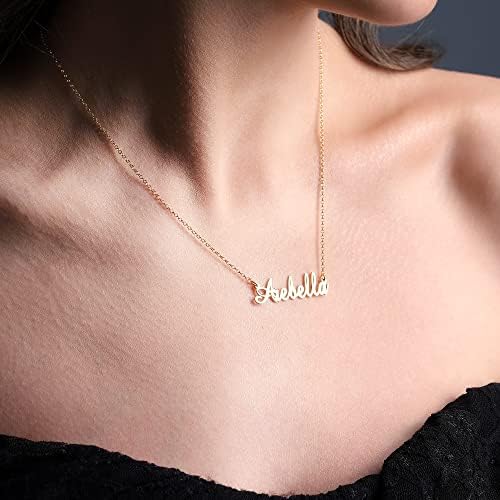 Name Necklace Customised Personalized Sterling Silver Jewellery | Dainty Pendant | Birthday Christmas Personalised Gift for Mothers Womens Girls