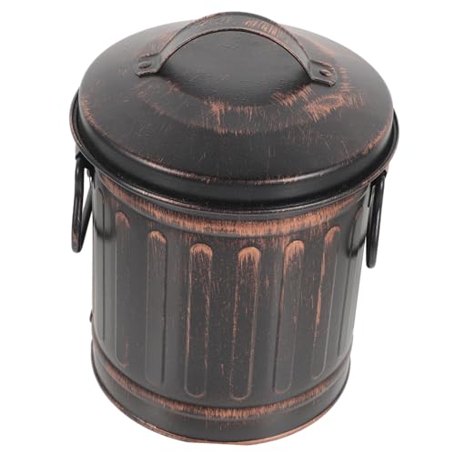 VICASKY Multi-use Metal Fireplace Ash Bucket with Lid and Handle for Charcoal, Pellet Storage and Hearth Accessories