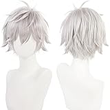 Oulores Kaworu Nagisa Cosplay Wig Hair Role Play Halloween Christmas Comic Convention Costume Party Wigs + Wig Cap