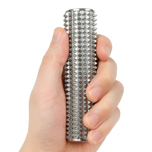HiMedi Aluminum Acupressure Stick – Solid Metal Handheld Massage Tool with Firm, Targeted Pressure Feel (Silver) Handheld Desk Massage Tool, Firm Pressure Feel for Hands-On Relaxation
