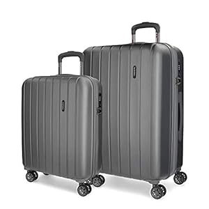 MOVOM Expandable Set of 2 suitcases, Anthracite, 70 Centimeters
