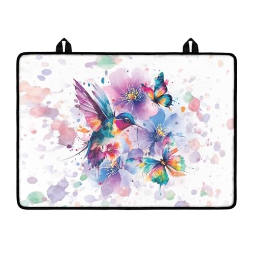Image of Hummingbird Splash Stove Top Covers for Electric, Heavy Duty Silicone Glass Countertop Protector, Heat Resistant Range Ceramic Stove Top Covers Mat, Induction Cooktop Protector Home Decor