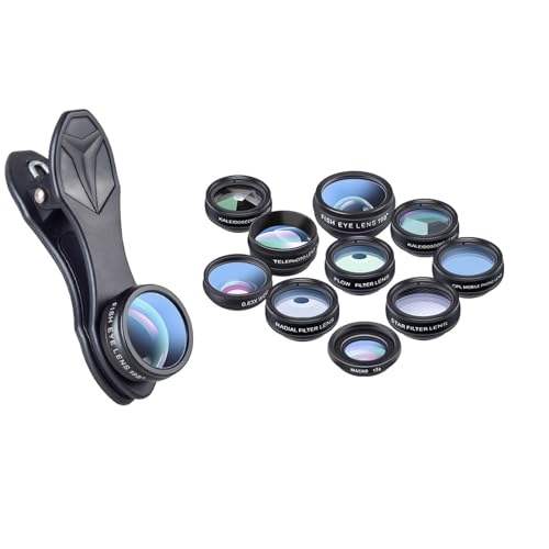 Kit d'objectif pour téléphone 10 en 1 avec macro et grand angle