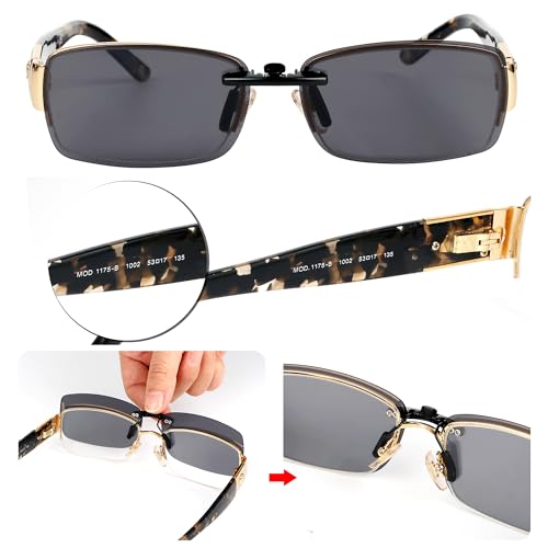 Polarized CLIP-ON Sunglasses for Versace 1175-B 1002 53x17 1354