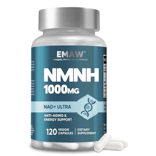 NMNH Capsules, Complément NMNH Ultra-Puissant 1000 Mg, CompléMent Nad+ Pour Augmenter Les Valeurs Nad+ LiéEs à L'âGe Pour L'éNergie Cellulaire Et Les Antioxydants