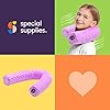Special Supplies Sensory Vibrating Neck Pillow for Kids and Adults Plush Velvet Soft Cover with Textured Therapy Stimulation, Mind and Body Calming Relaxation - Purple