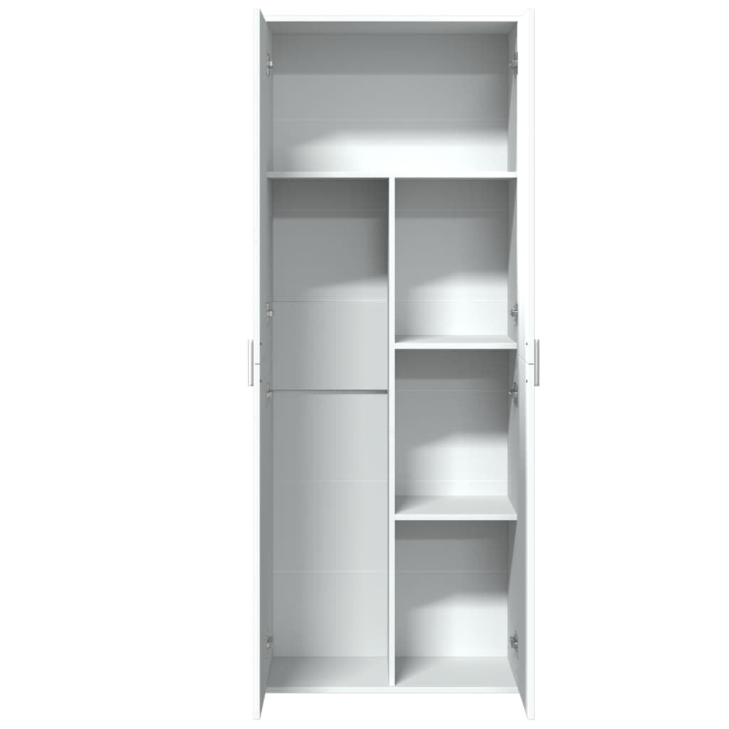 Buffet haut blanc 70x35x180 cm bois d ingénierie