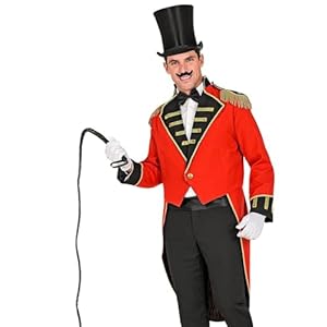 W WIDMANN MILANO Party Fashion - Zirkusdirektor Kostüm Herren, roter Frack, Dompteur Jackett für Zirkus und Karneval