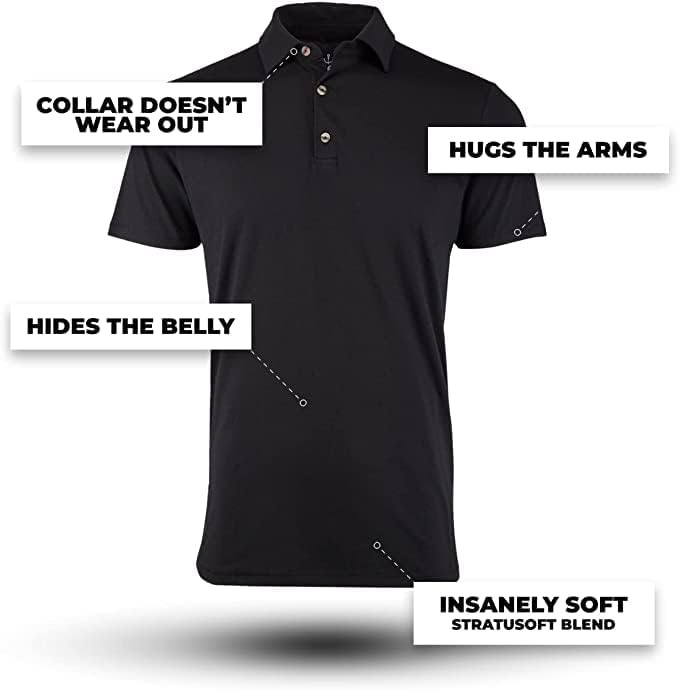 Fresh Clean Threads Mens Polo Shirts - Pre Shrunk Soft Fitted Premium Classic Shirt - Men's Polos Cotton Poly T-Shirt Blend - Image 4