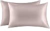 Jocoku 100% Mulberry Silk Pillowcases Set of 2 for Hair and Skin and Super Soft and Breathable Queen Size Nature Silk Pillowcases (Queen, Apricot Gray)
