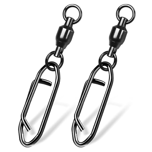 9KM DWLIFE Fishing Swivels Quick Change Fishing Accessories Anti tangle Ball Bearing Swivels and Clips Snap Swivels Sea Fishing Tackle 0#