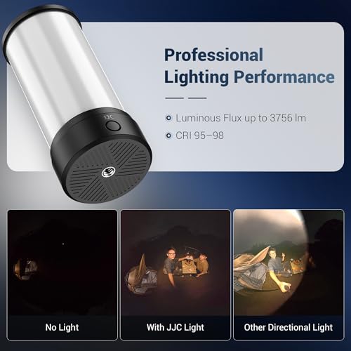 Image of JJC 360 LED Light Attachment for Insta360 X5 X4 Air X4 X3 DJI Osmo 360 | for 360 Action Camera on Tripod Selfie Stick Vlog Travel Accessories, 1280mAh Rechargeable Battery, 5 Brightness Levels