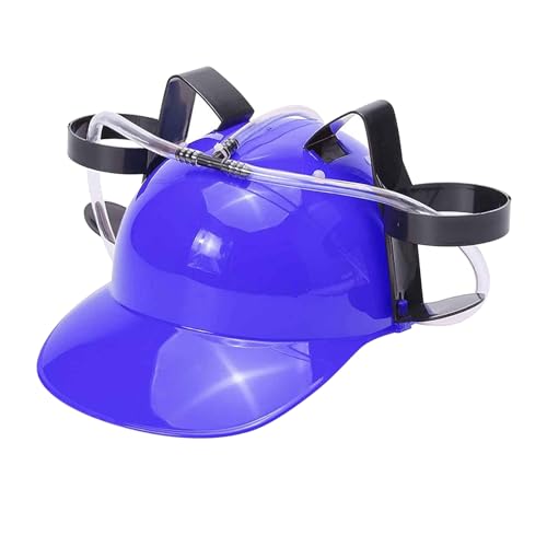 HohuzSruk Beer Soda Guzzler Helmets - Drinking Helmets for Beer - Drinker Favor Hat, Straw for Soda Cola Beverage, Party Fun Beverage Gadgets, Pink Yellow Red Blue