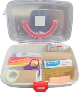 Teknoworth First Aid Box Kit, Medical Emergency Storage Container, Medicine Storage Kit