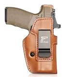 GUN & FLOWER IWB Leather Holster for Springfield Hellcat Pro/Comp, Hellcat RDP - Optic Cut...