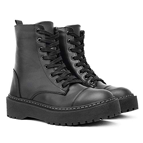 Bota Coturno Tratorada Luxo Sapatofran Confortável Preta (38)