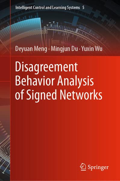 Buy Disagreement Behavior Analysis of Signed Networks — BookShops.in